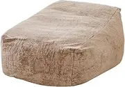 EdNey Bean Bag Chair Cover(Cover Only, No Filler), Imitation Rabbit Fur Fabric, Tofu Block Shape, Soft Fluffy Soft Lazy Sofa Beanbag Cover for Adults, Teens 38"x47"x22",Coffee