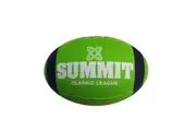 Summit Global Retro Grip Mini League Rubber Rugby Ball Size 3 Lime Navy