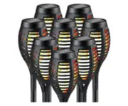 8 Luces Iluminacion LED Antorchas Solares Para Jardin Patio Exterior Impermeable