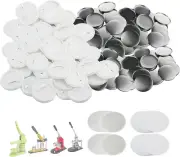 200 Sets of 58mm Button Parts for Button Maker Machine with Covers and Film