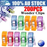 200PCS Wonder Clips for Craft Quilting Sewing Knitting Crochet Stationey AUS
