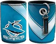 Cronulla Sharks NRL Rugby League Stubby Holder Can Cooler with Bottle Opener