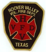 TEXAS TX HOOVER VALLEY VOLUNTEER FIRE DEPARTMENT SHOULDER PATCH POLICE SHERIFF