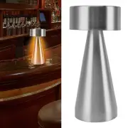 US (Silver)LED Portable Metal Table Lamp With Touch Sensor 3 Color Stepless