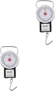 SOLUSTRE 2pcs Fish Hook Spring Scale Luggage Scale Weighing Scale Weight Scales Scale for Travel Suitcases Scale for Luggage Portable Mini Scales Scale Mini Scale Plastic Iron