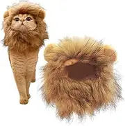 Cat Lion Costume - Puppy Lion Costume, Washable Lion Mane Cat Costume | Comfortable Lionized Feline Attire, Fancy Lion Hair Cat Clothes Dress for Easter Festival Party Activity