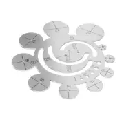 Round Leather Cutting Tools Metal Corner Cutting Ruler Circle for DIY4326