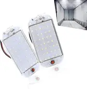 pinflaw Pack-2 Car LED Reading Light, 5.9" x 2.9" x 0.3" High Brightness Waterproof Dome Light with Independent Switch, Metal Rapid Heat Dissipation Base Plate Light, Universal for Cars RVs (White)