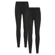 Mountain Warehouse Womens/Ladies Fleece Lined Thermal Leggings (Pack of 2)
