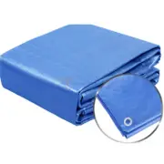 1x Cover Sheet PE Waterproof Blue Tarpaulin Tarp Canvas Camping Poly Tarps Truck