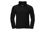 Russell Mens 1/4 Zip Outdoor Fleece Top (Black) - UTBC1438