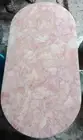 60"x30" Rose Quartz Oval Shape Dining Table Top Elegant Meeting Table Office Dec