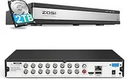 ZOSI 3K Lite 16CH CCTV DVR Recorder with AI Human/Vehicle Detection, 16 Channel 1080p H.265+ Hybrid 4-in-1 Home Surveillance Wired DVR for HD-TVI/CVI/CVBS/AHD Analog Security Camera(2TB HDD)