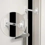 EUDEMON Child Proof Door Finger Pinch Guard, Baby Stopper & Latch, Adjustable Lever Handle for Pets, Great Lock for Dogs, Easy Cats Entry (Transparent)