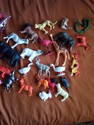 64pc juguetes De Animales Salvaje De la Selva Figure para Ninos De juguete Wild
