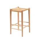 Simplife 65cm Natural Hans Wegner Replica Wishbone Kitchen Stool