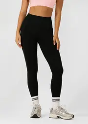 [Lorna Jane] Sculpt 2 Pocket No Chafe Full Length Leggings in Black, Size - 2XS 2XS Black