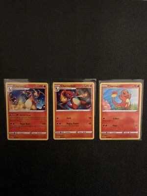 Charizard 025/185, Charmeleon 024/185, Charmander 023/185 Vivid Voltage Set of 3