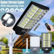 Weathproof 6000W LED Solar Street Light 990000000000lm Dusk-Dawn Road Light+Pole