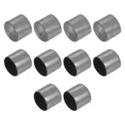 10pcs Rubber End Caps 34mm ID Round Screw Thread Protectors Dark Grey