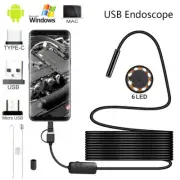 6FT for USB TypeC Android PC HD Endoscope Camera Borescope Inspection Camera AU