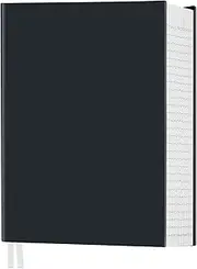 Notebook Journal, 8.5" x 11", 400 Pages College Ruled Notebook, Leather Journal for Women Men, Thick Journals for Writing, 125pcs Sticky Tabs, Inner Pocket, A4 Large Notebooks for Work School, Black