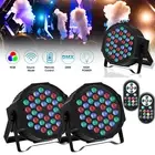 2PCS 36 LED RGB PAR Light Stage Lighting DMX Strobe Party DJ Disco Lights Remote