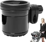 Cup Holder for Stroller,2-in-1 Scooter Rotatable Drink Bottle Holder | Multipurpose Wheelchair Accessories, Bottle Bracket for Walking Traveling