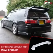 For Nissan Stagea M34 MASA FRP Unpainted INGS Style Roof Spoiler Rear Wings Kits