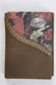 ZEP-PRO FLORIDA GATORS Fence Row Camo Leather Trifold Wallet Tin Gift Box