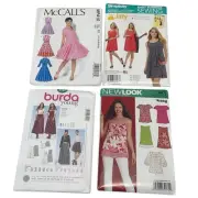 Burda & McCalls Womens Sewing Pattern Bundle Dress Tops Sz 8-20