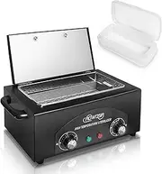 High Temperature Metal Tool Cleaning Box, 2L Dry Heat Cabinet Beauty Hair Nail Metal Tool Cleaning for Manicure Pedicure Barber, with 0-60 Min Timer & 50-220℃ Temp Settings, Plastic Sterilization Tray