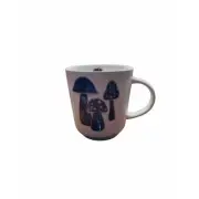 Mushroom Ceramic Coffee Mug Tea Cup White Speckled 16oz