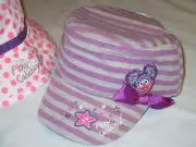 ABBY CADABBY Bucket SUN HAT & Cap SESAME STREET Place Purple / Gray, NWT