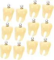 [COHEALI] Elegant Jewelry Making: 12pcs Tooth Gems Charms Kit Decorative Charms for Diy Projects