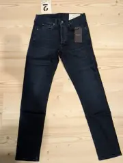 Rag & Bone Jeans Mens 28x30 Blue Fit 2 Slim Bayview Button Fly Made USA Denim