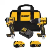 DEWALT 20V MAX XR Hammer Drill and ATOMIC Impact Driver 2 Tool Cordless Combo Ki
