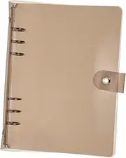 DOITOOL 1 Pc Portable Loose-Leaf Plastic Binder Book 6 Pocket Case for Notepad Easy to Cover