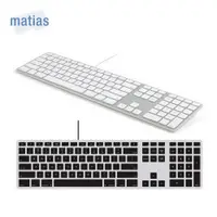 在飛比找PChome24h購物優惠-Matias USB+USB-C wired Mac 有線中