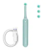 Electric Sonic Toothbrush USB Rechargeable Rotating Smart Timer Adult Children Waterproof Tooth Cleaning 3 Replacement Heads