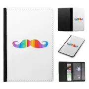 PASSPORT ITINERARY ORGANIZER|HIPSTER COLOURFUL MOUSTACHE #20