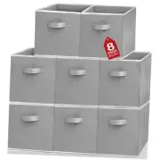 8 Pack Storage Cubes,11 Inch Cube Storage Bins,Fabric Foldable Cube