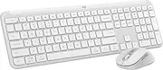 Logitech MK950 Signature Slim Wireless Keyboard and Mouse Combo, Sleek Design, Quiet Typing and Clicking, Switch Across Three Devices, Bluetooth, Multi-OS, Works with Windows and Mac, Off White