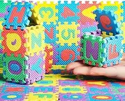 36 PCS Alphabet and Number Foam Puzzle Mat for Kids - Soft Mini Floor Mat for Toddlers, Educational Toy, 1.9 x 1.9 Inch