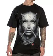 SULLEN CLOTHING CONNOLLY BADGE SCARY CREEPY TATTOO GOTH INK BLK T SHIRT S-5XL