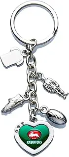 South Sydney Rabbitohs NRL Logo Charm Keyring Key Ring