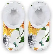 [Caihoyu] Kids Girls Boys Closed Back House Slippers Coral Fleece Anti-Skid Sole Spa Slippers Hotel Travel Bedroom Airplane Party