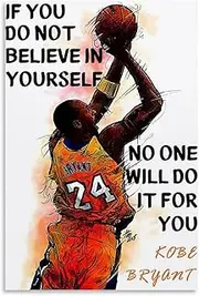 VBKYFNZ Kobe Mamba Mentality Bryant Poster Canvas Wall Art Paintings Colorful Abstract Gallery Aesthetic Room Wall Decor for Bedroom 12x18inch(30x45cm) Unframe-Kobe Mamba Mentality Bryant