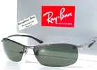 NEW Ray Ban Gunmetal Metal POLARIZED Dark Green Lens Sunglass RB3183 004/9A