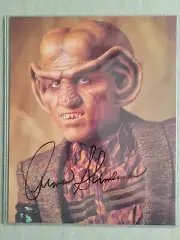 ARMIN SHIMERMAN Signed 8X10 Color "Star Trek - Quark" Photo Card #2